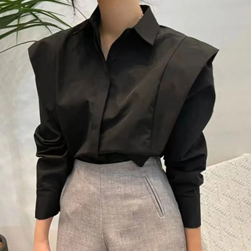 Johana - Elegancka koszula rekreacyjna z długim rękawem