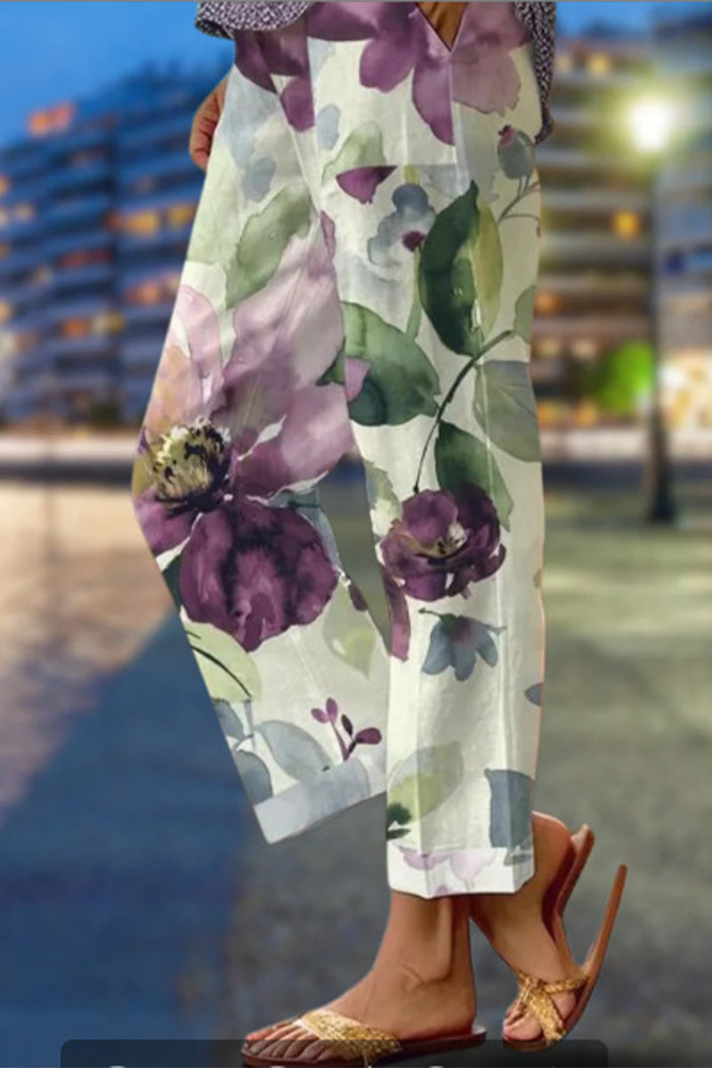 Stroje kąpielowe Floral Patchwork Loose Mid Waist Straight Full Print (6 kolorów)