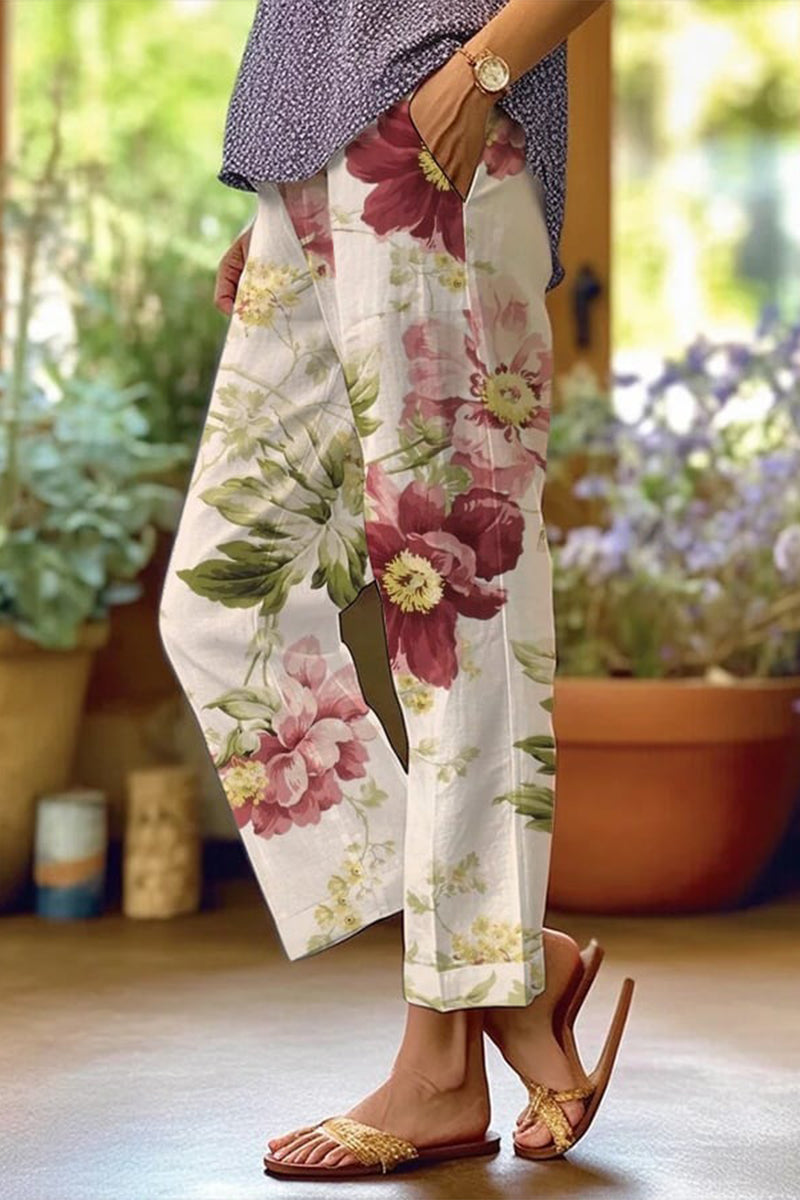 Stroje kąpielowe Floral Patchwork Loose Mid Waist Straight Full Print (6 kolorów)