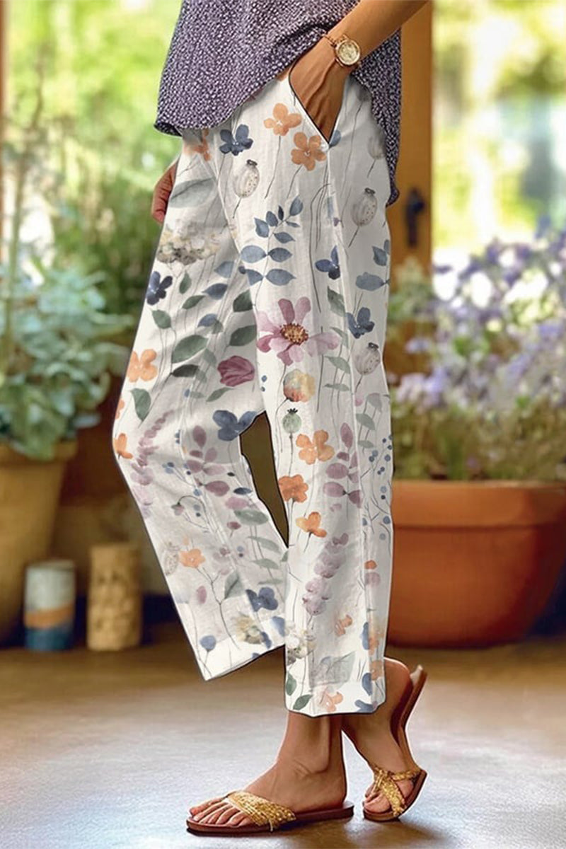 Stroje kąpielowe Floral Patchwork Loose Mid Waist Straight Full Print (6 kolorów)