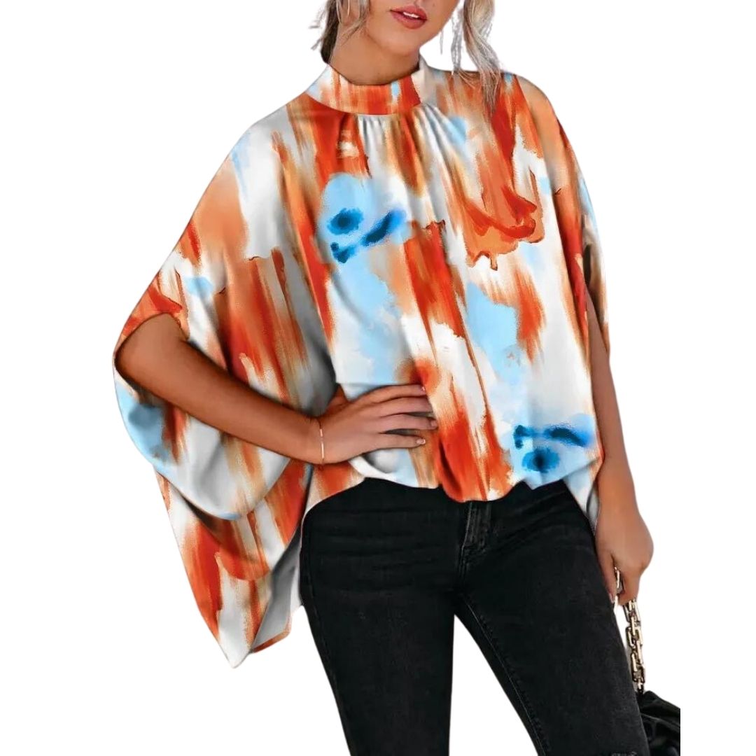 Kara - Elegancka bluzka z abstrakcyjnym motywem