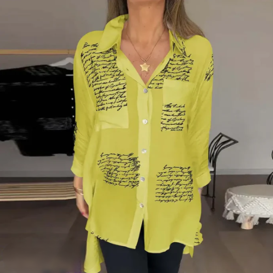 Helena - Elegancka i wygodna bluzka zapinana na guziki