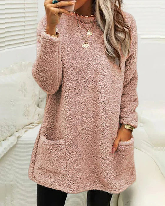 Sweter damski z kieszeniami