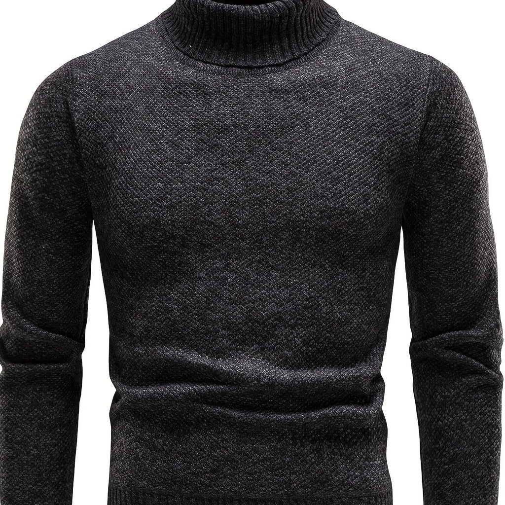 Elegancki sweter z wysokim kołnierzem i długimi rękawami na zimowe dni