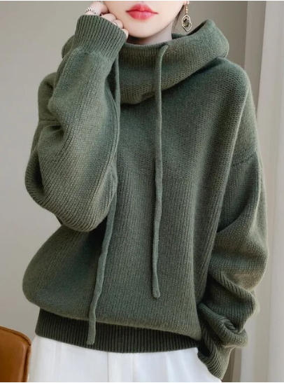 Stylowy zimowy sweter z kapturem dla swobodnego wyglądu