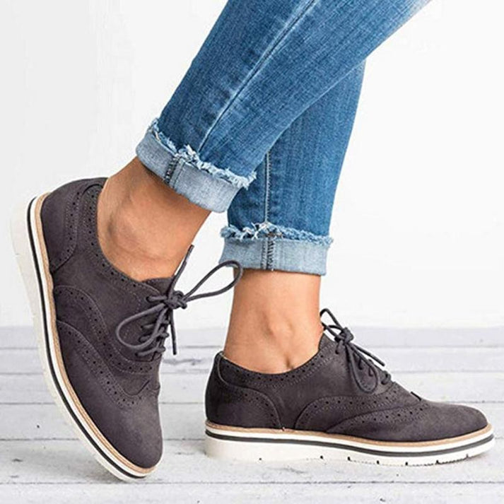 Jenni - stylowe skórzane buty ze sznurowadłami