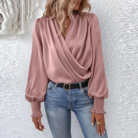 Farah - Elegancka bluzka z dekoltem w szpic