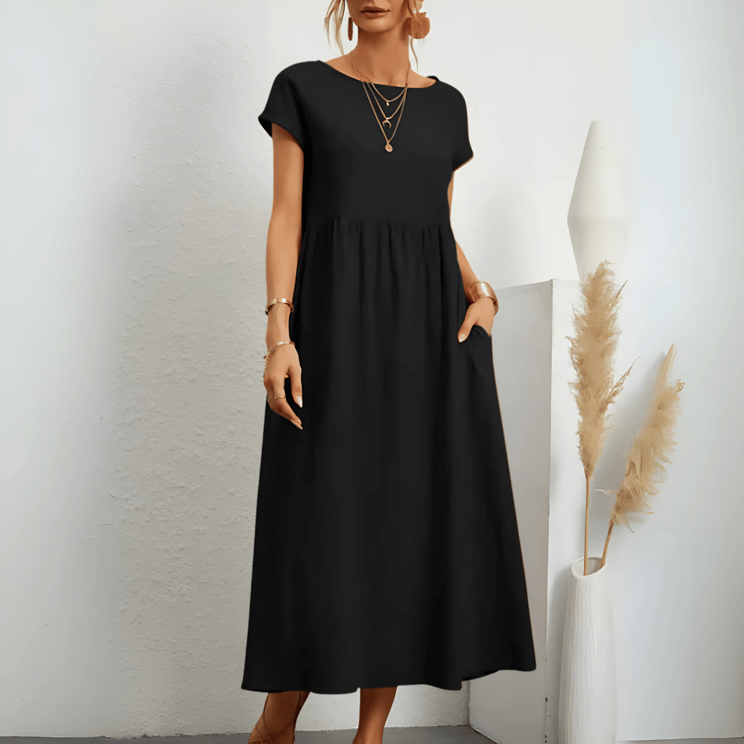 Damskie sukienki maxi w stylu vintage z bawełny i lnu