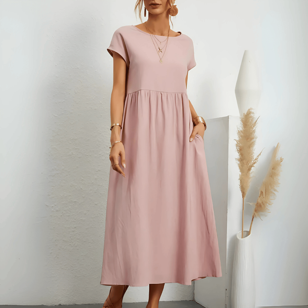 Damskie sukienki maxi w stylu vintage z bawełny i lnu
