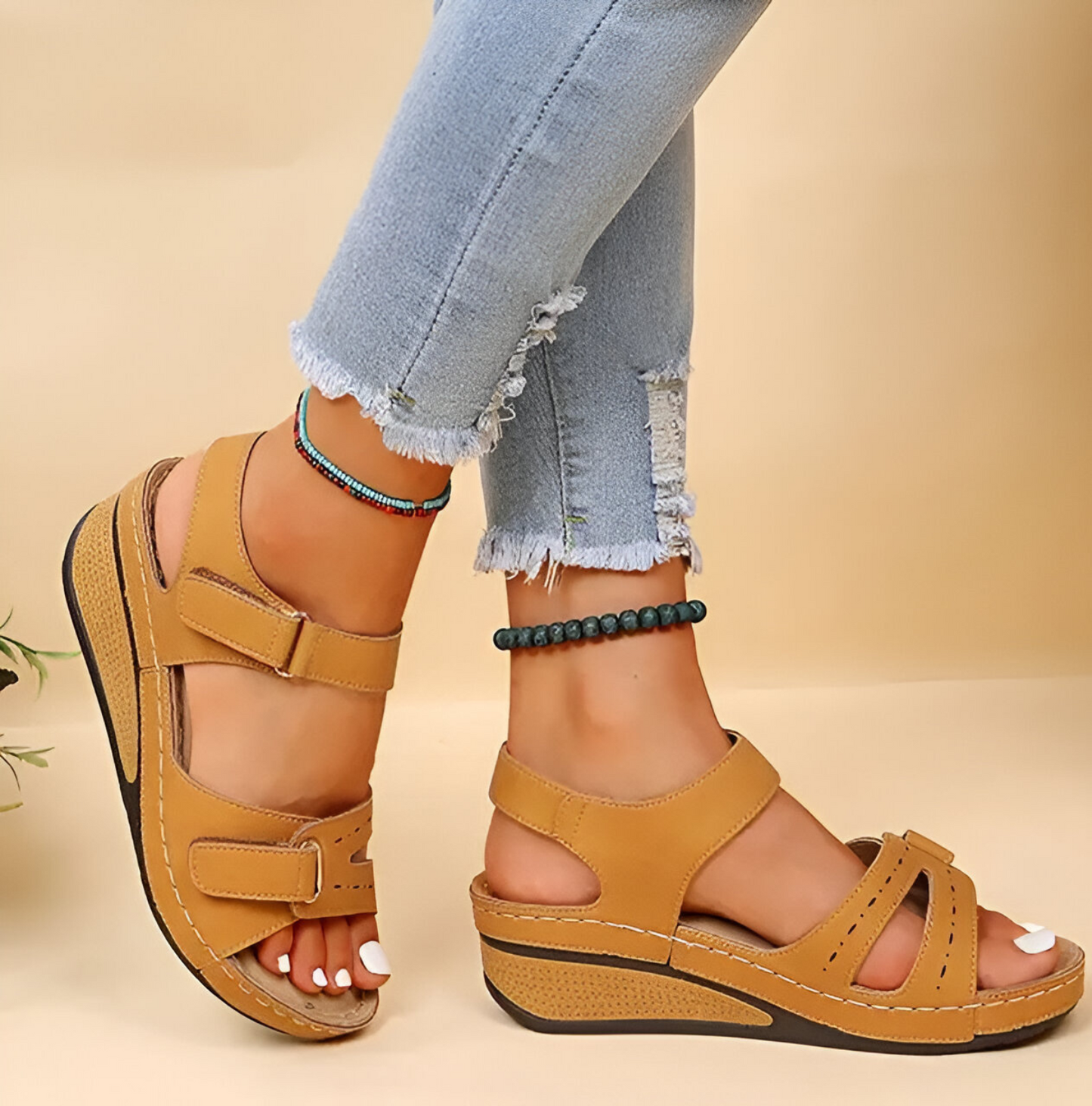 Allison® | Miękkie, eleganckie sandały z klinowym obcasem