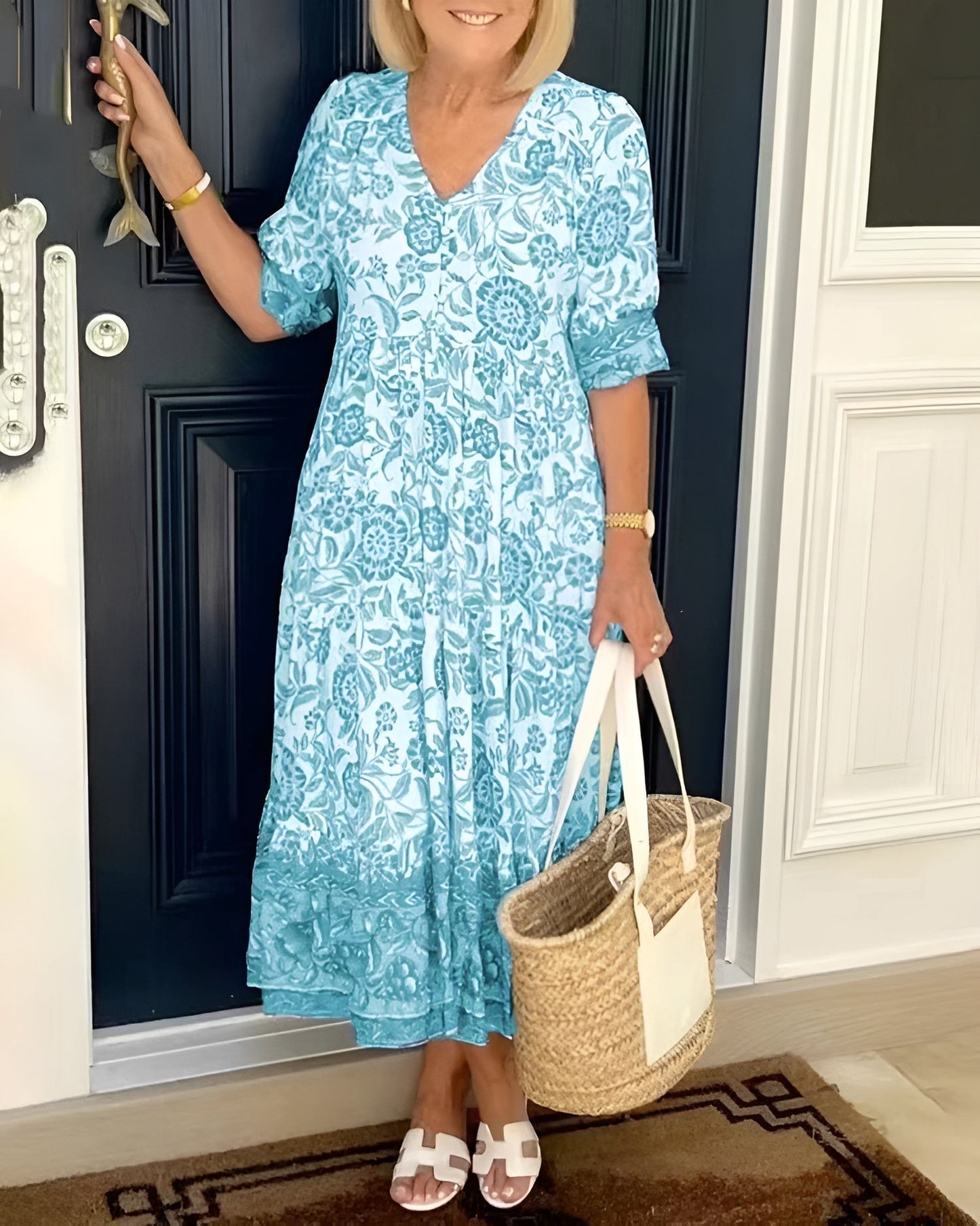 Elegancka sukienka w kwiaty