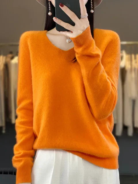 Sweter damski z miękkiej mieszanki materiałów