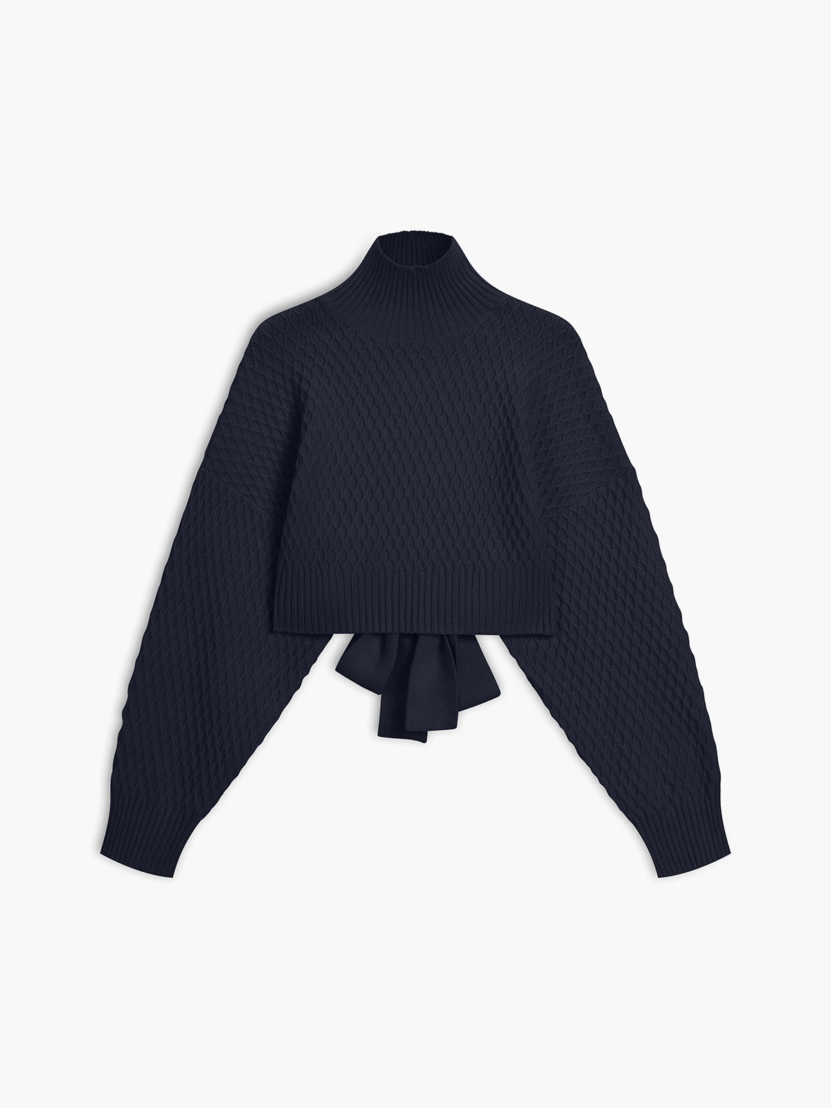 Sweter damski | Wiązany sweter z krótkim dekoltem