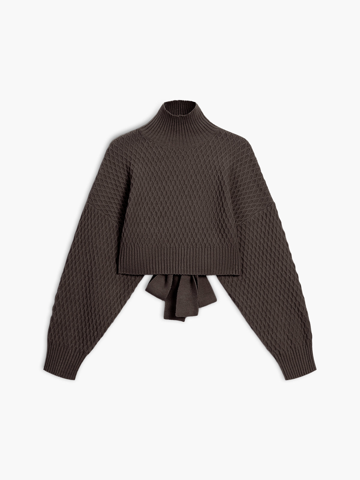 Sweter damski | Wiązany sweter z krótkim dekoltem
