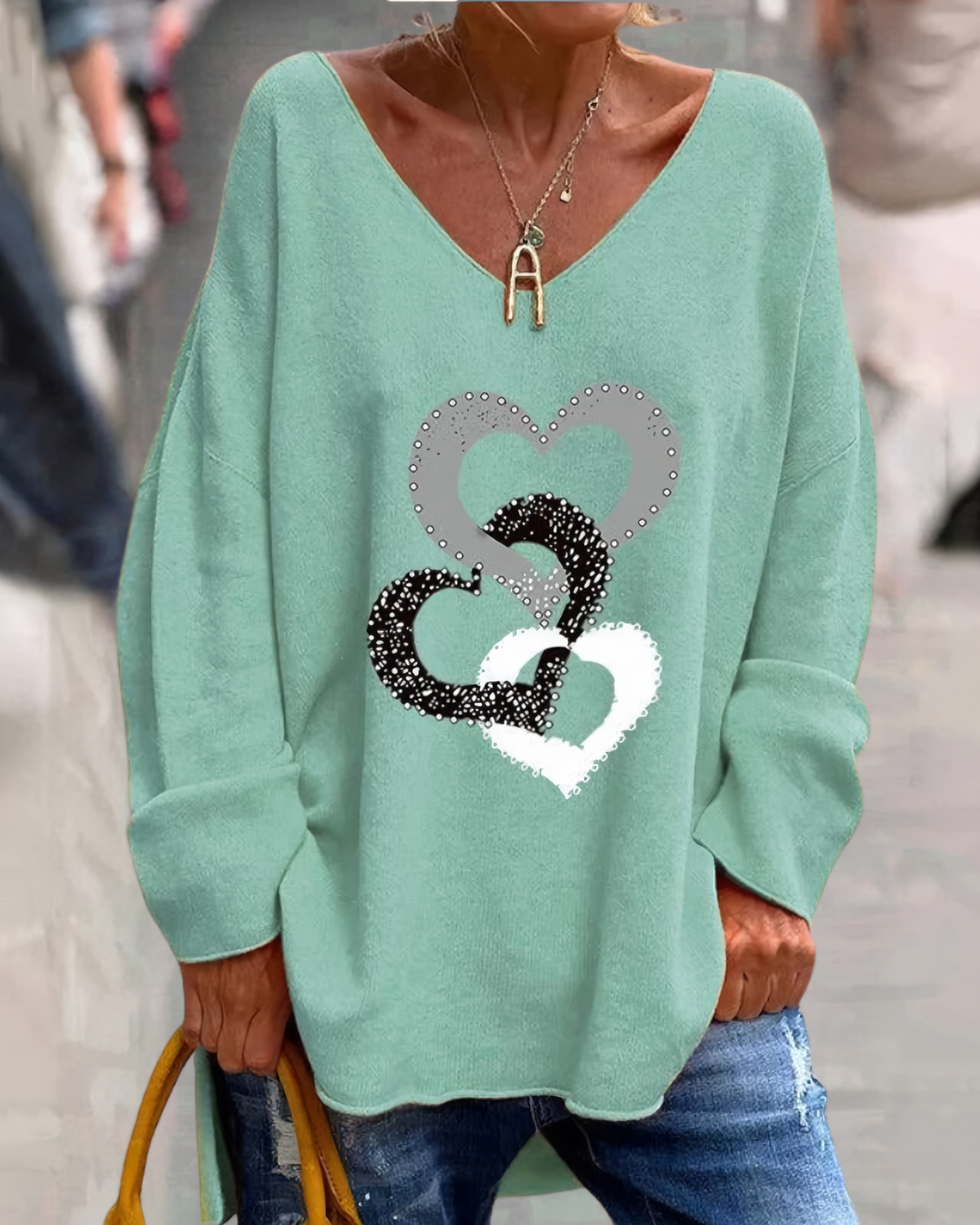 Wygodny sweter z grafiką - Bonnie