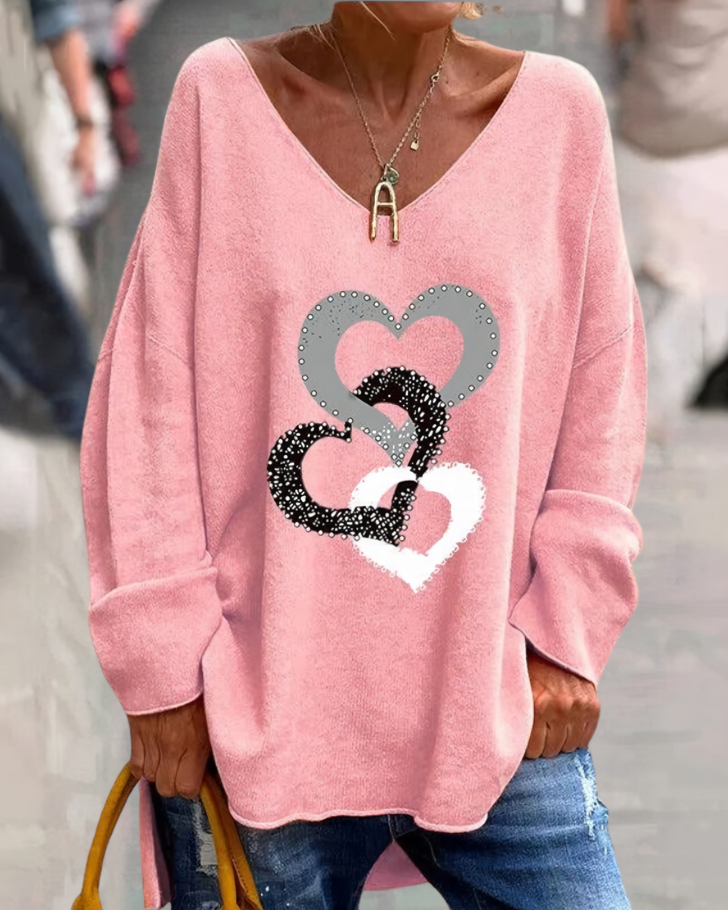 Wygodny sweter z grafiką - Bonnie