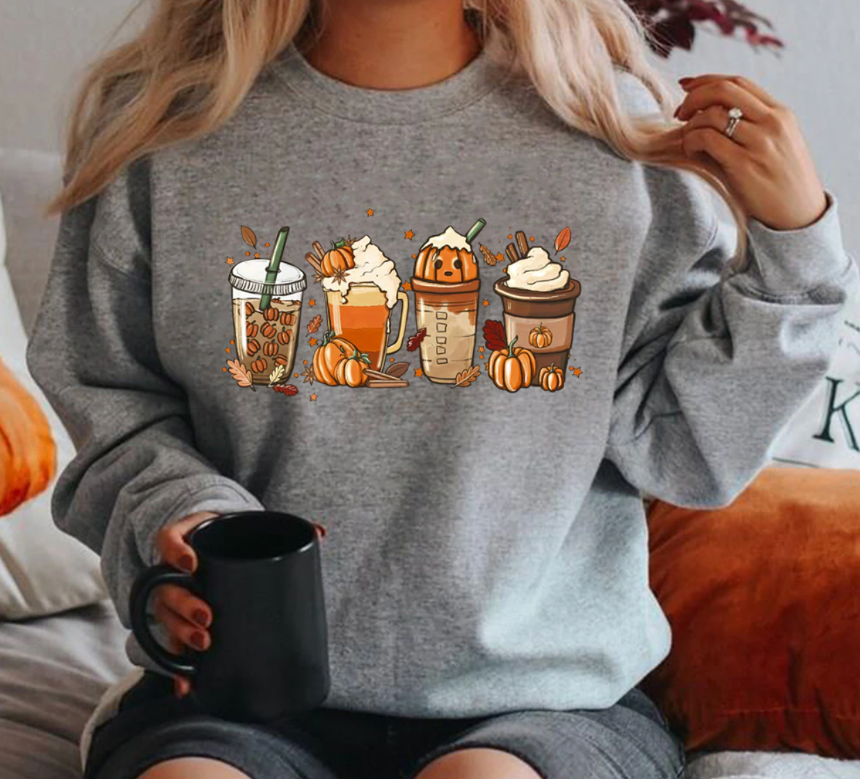 Stylowy sweter Pumpkin z indywidualnym wzorem
