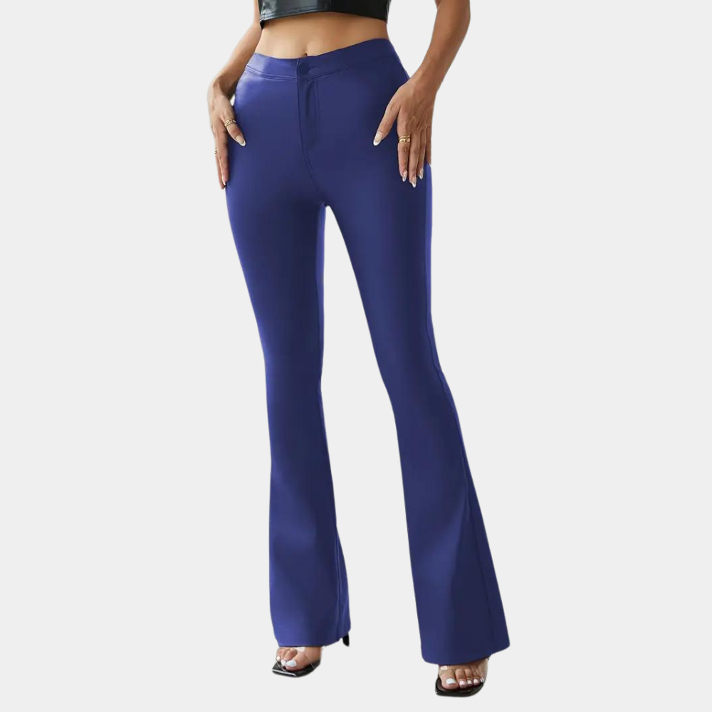 Rosalie - Casualowe spodnie damskie slim flared