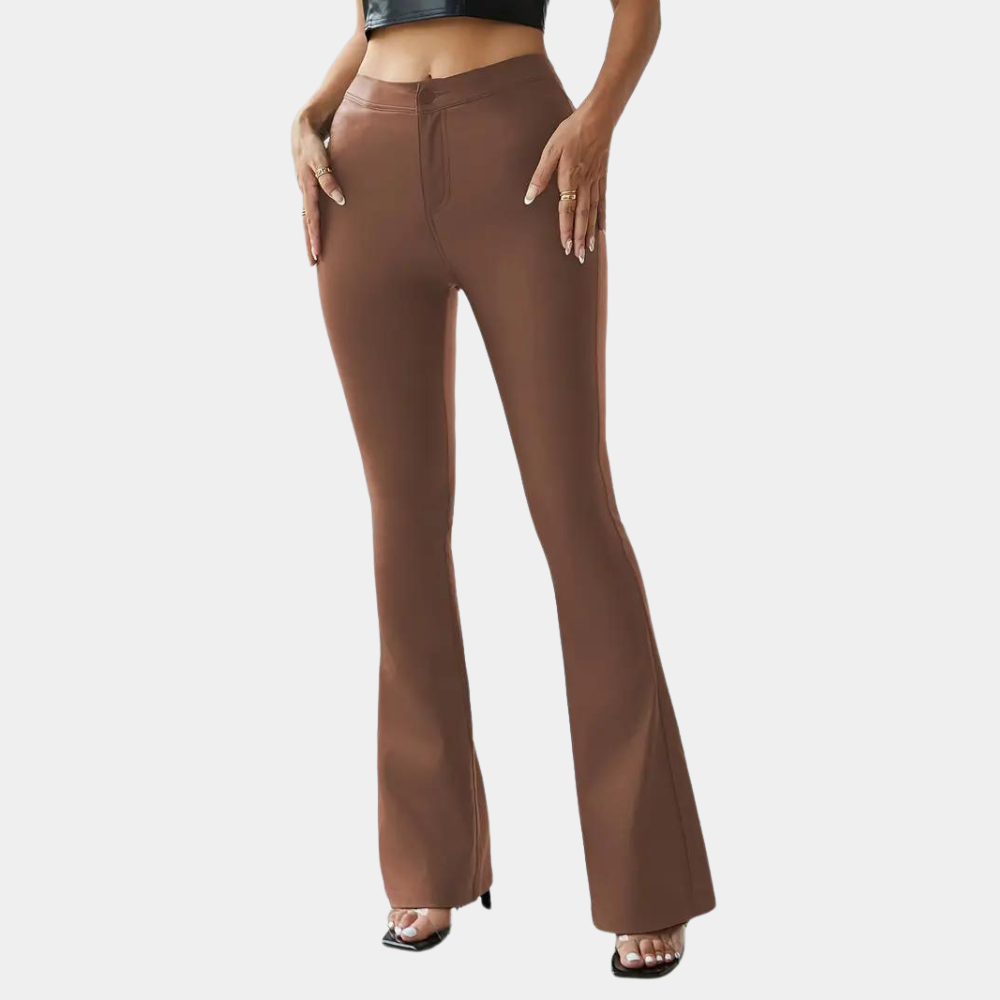 Rosalie - Casualowe spodnie damskie slim flared