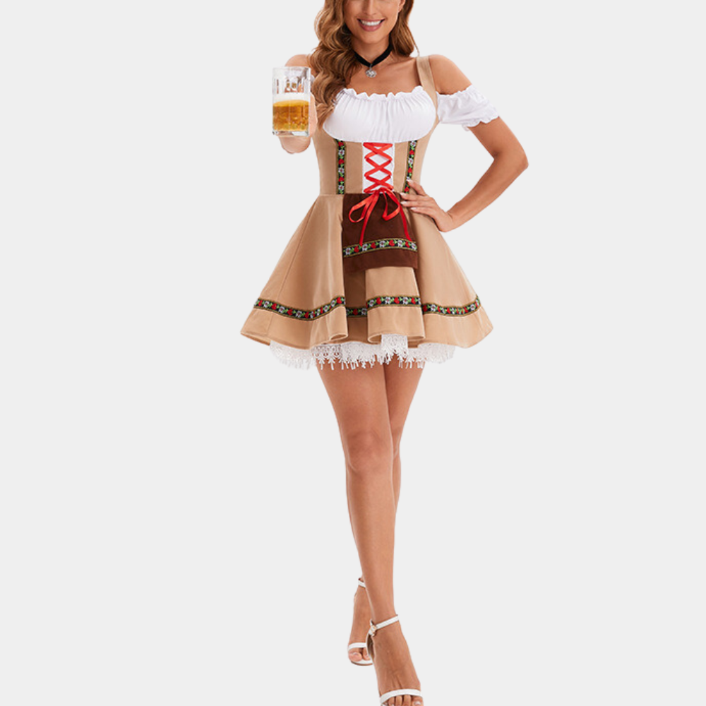 Eugenia - Ponadczasowa sukienka Oktoberfest na ramiączkach dla kobiet
