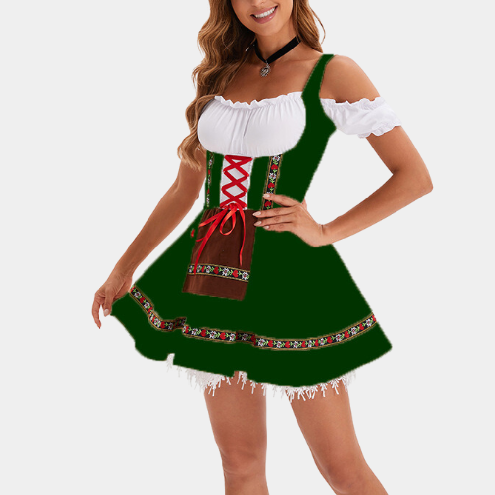 Eugenia - Ponadczasowa sukienka Oktoberfest na ramiączkach dla kobiet