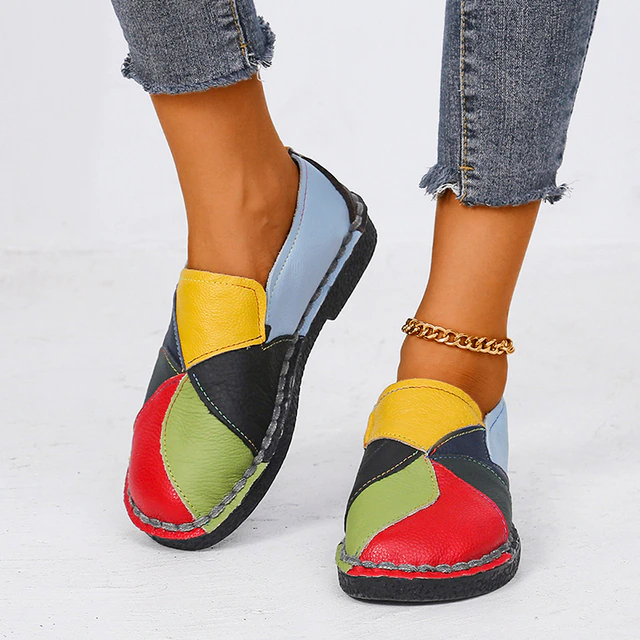 Tonisha - Kolorowe ortopedyczne buty damskie z obcasem