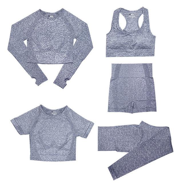 Zestaw sportowy Parts | Damskie topy i legginsy sportowe z wysokim stanem
