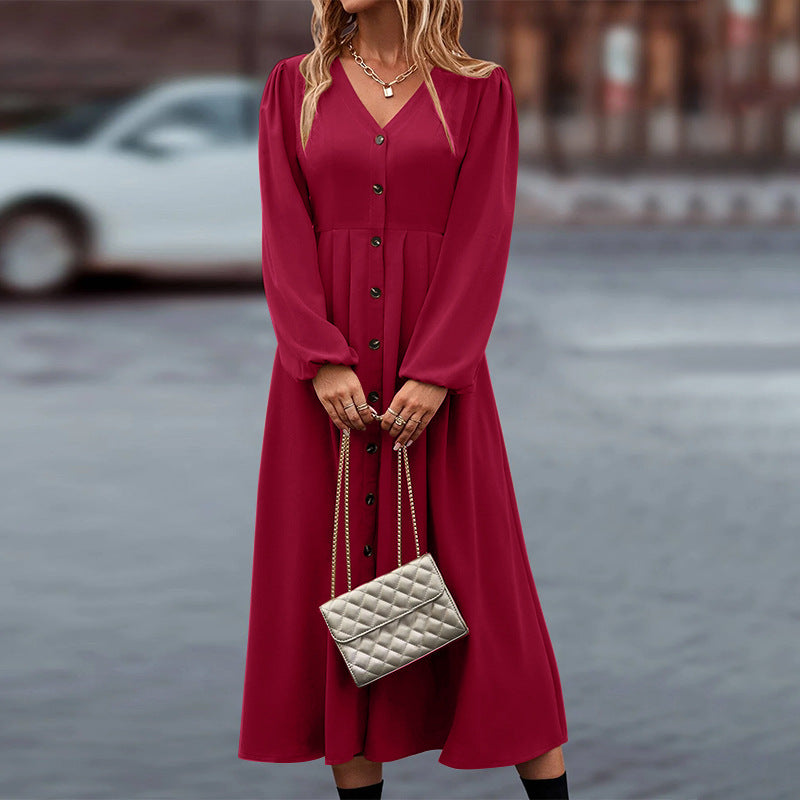 Dowolna | Elegancka jesienna sukienka