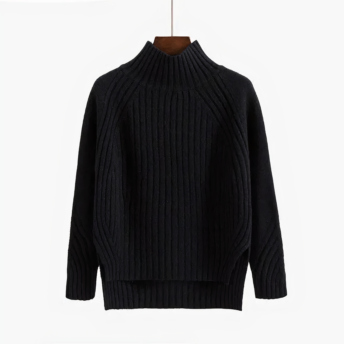 SWETER Z DZIANINY AYA™ Z OKRĄGŁYM DEKOLTEM