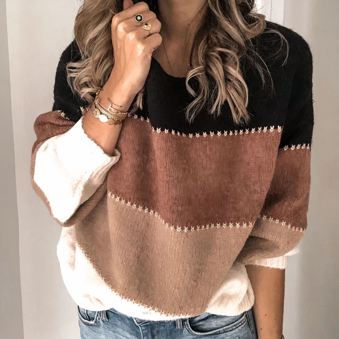 Sweter zimowy w paski - Michaela