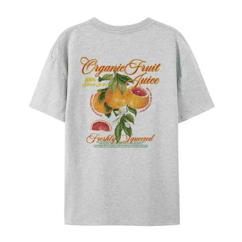 T-shirt - Grapefruit - Unikalny nadruk na plecach, Wygodny - Idealny do codziennego użytku