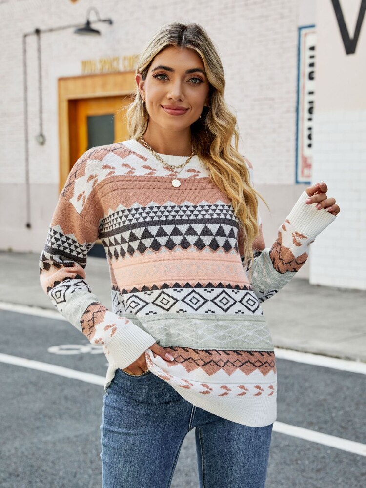 Stylowy sweter w stylu vintage - Chola