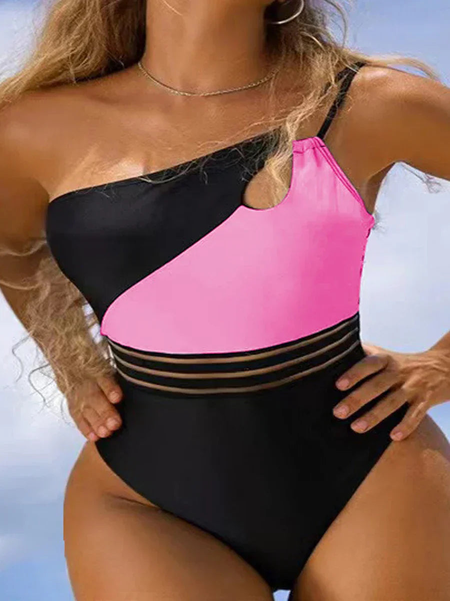 Stroje kąpielowe bikini dla kobiet panel tkaniny patchwork body