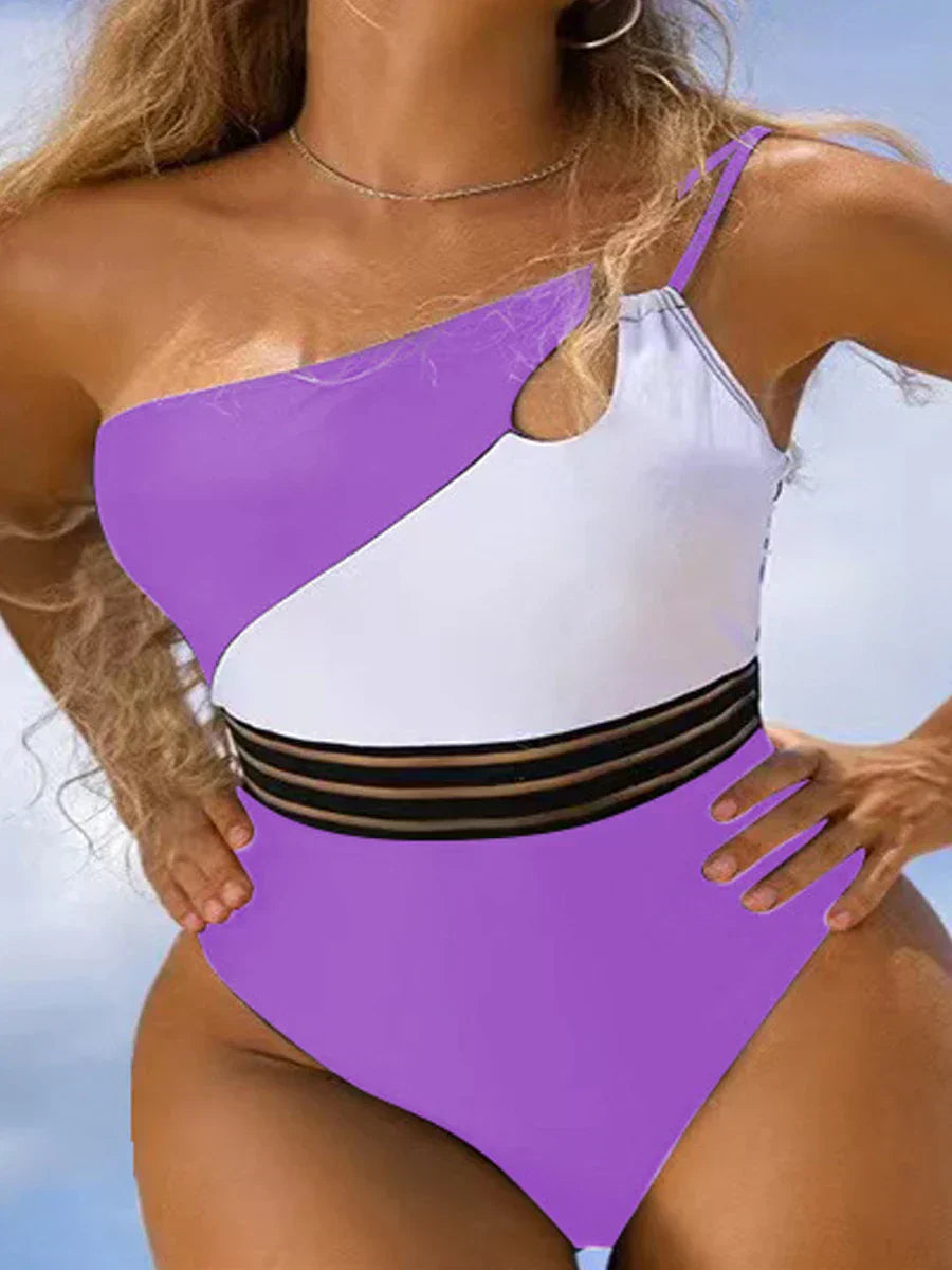 Stroje kąpielowe bikini dla kobiet panel tkaniny patchwork body
