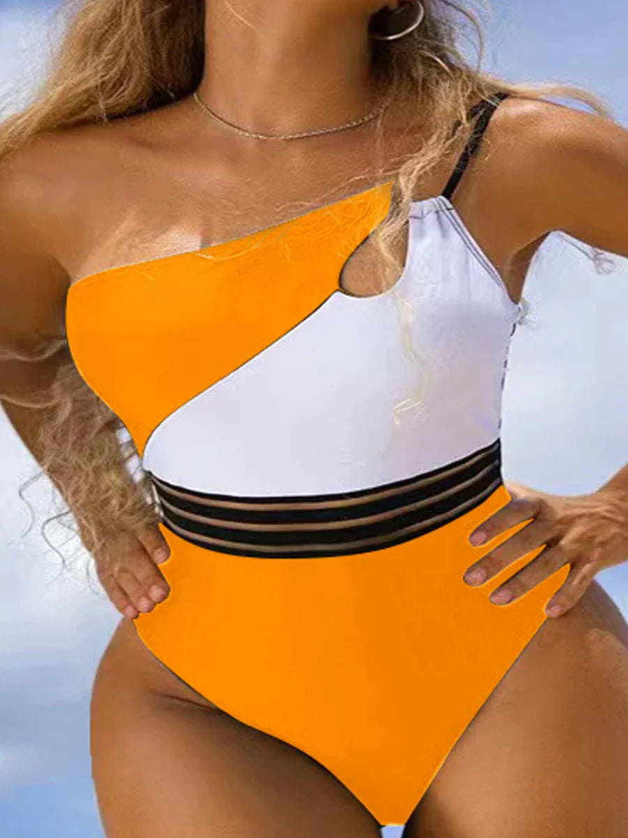 Stroje kąpielowe bikini dla kobiet panel tkaniny patchwork body