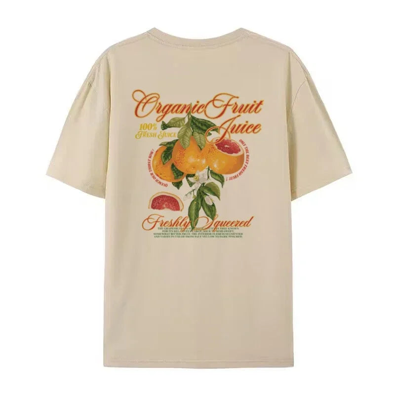 T-shirt - Grapefruit - Unikalny nadruk na plecach, Wygodny - Idealny do codziennego użytku