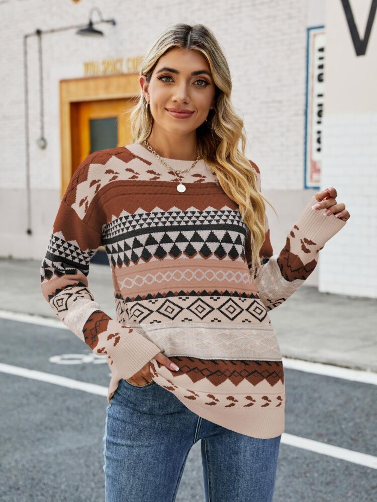 Stylowy sweter w stylu vintage - Chola