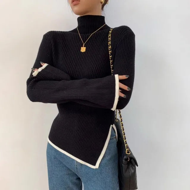 Stylowy sweter ze stójką
