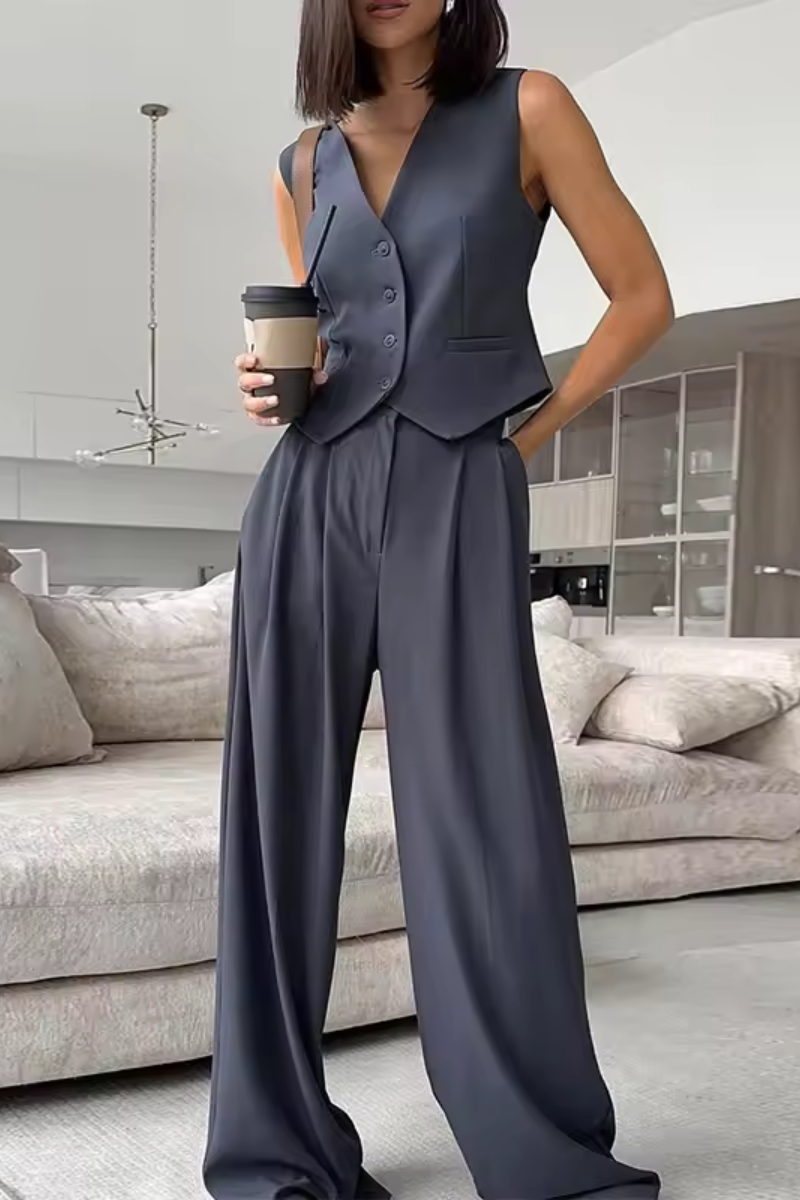 Tricia | Casualowy zestaw garniturowy bez rękawów