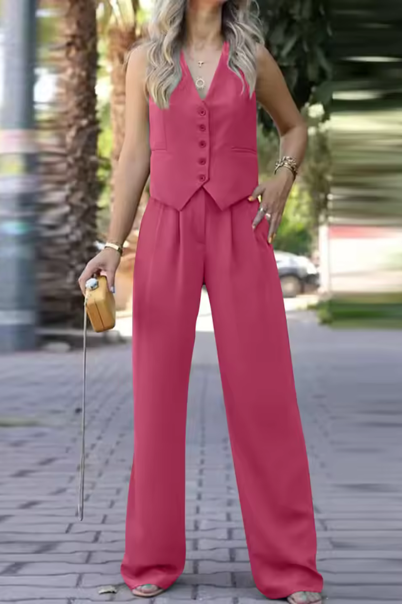 Tricia | Casualowy zestaw garniturowy bez rękawów