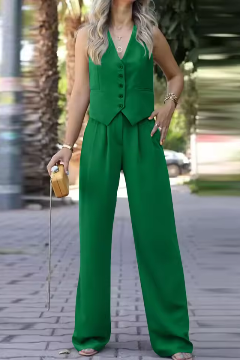 Tricia | Casualowy zestaw garniturowy bez rękawów