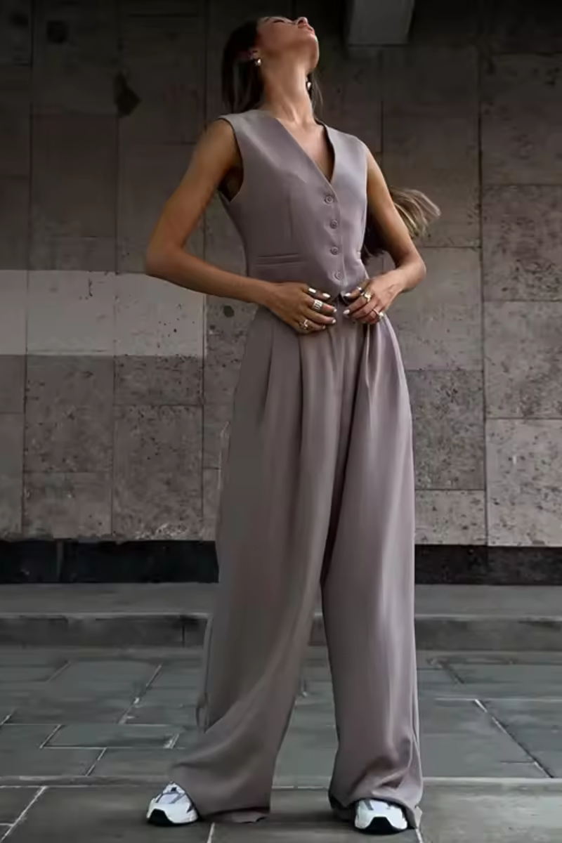 Tricia | Casualowy zestaw garniturowy bez rękawów