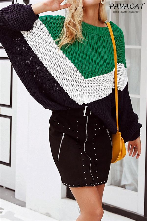 Sweter damski z dzianiny w stylu casual
