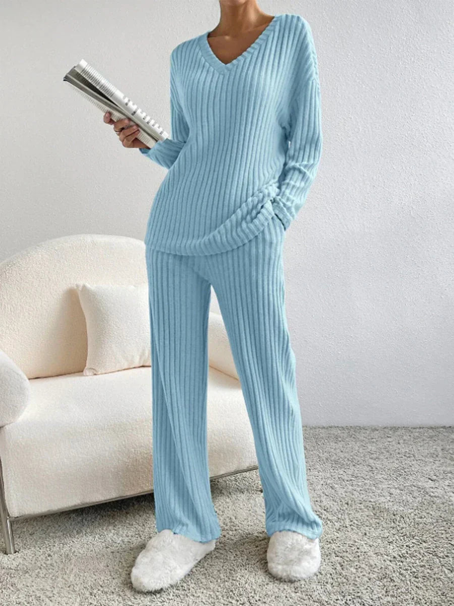 Shanna Fashion - Szykowny i stylowy jesienny damski strój kąpielowy z prążkowanym dekoltem V-neck
