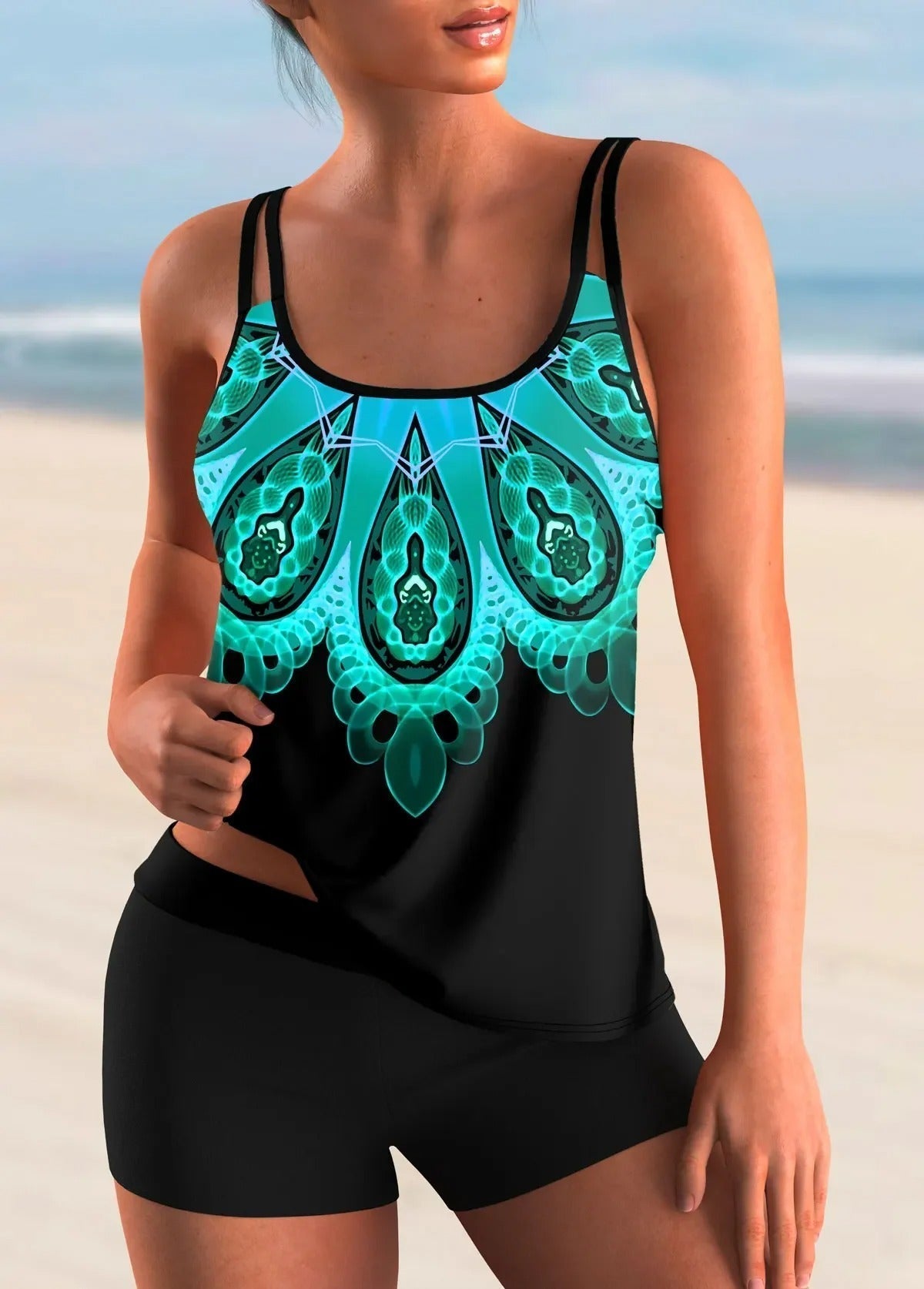 Tankini Floral ombre