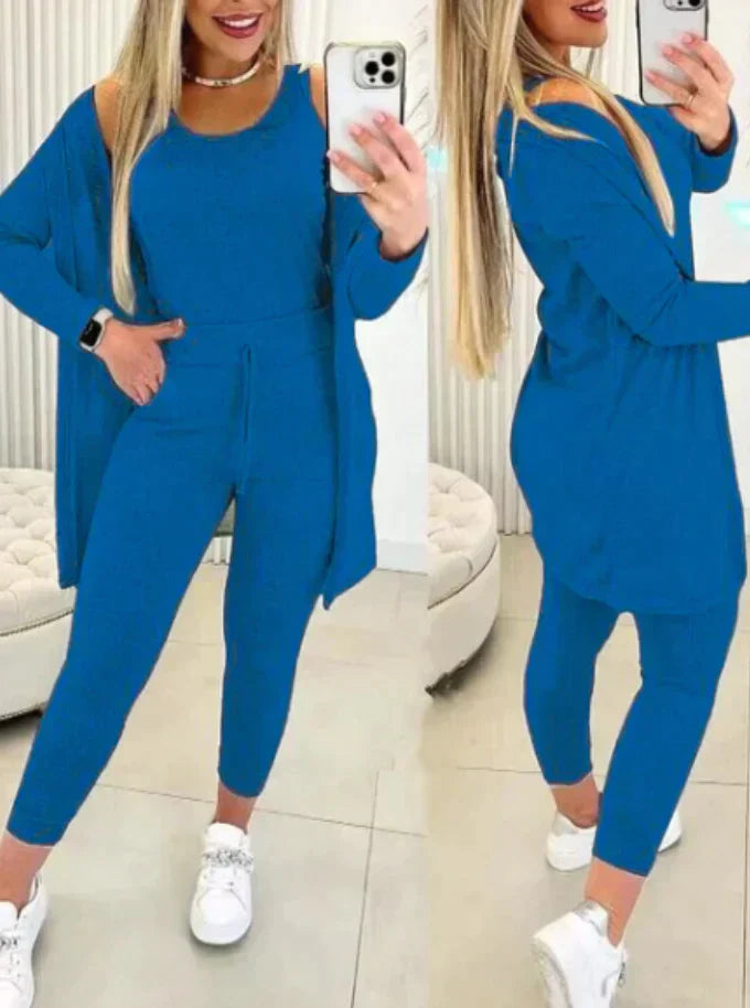 Erica - Stylowy 3-częściowy zestaw jesienny dla kobiet