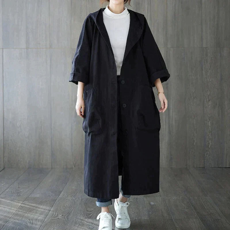 Stylowy trencz oversize dla kobiet - Arnita