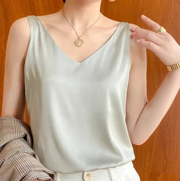 Nora - Jedwabisty, elegancki i przewiewny top damski