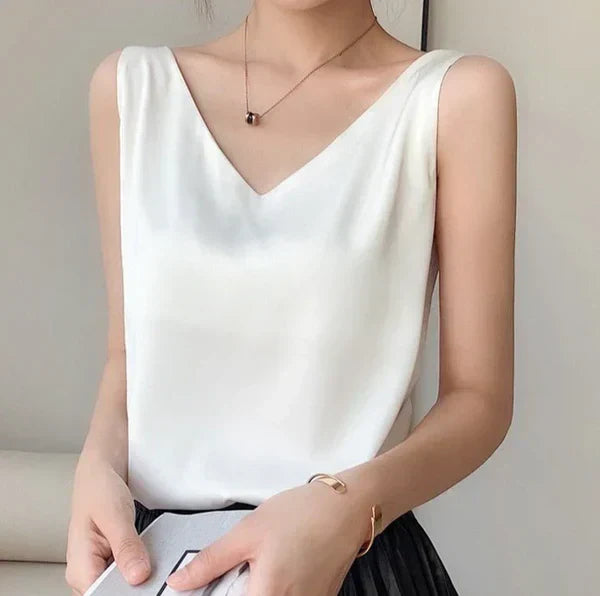 Nora - Jedwabisty, elegancki i przewiewny top damski
