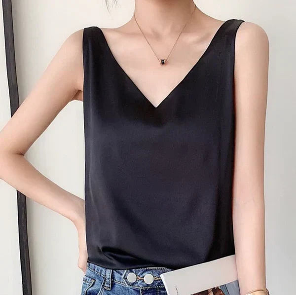 Nora - Jedwabisty, elegancki i przewiewny top damski